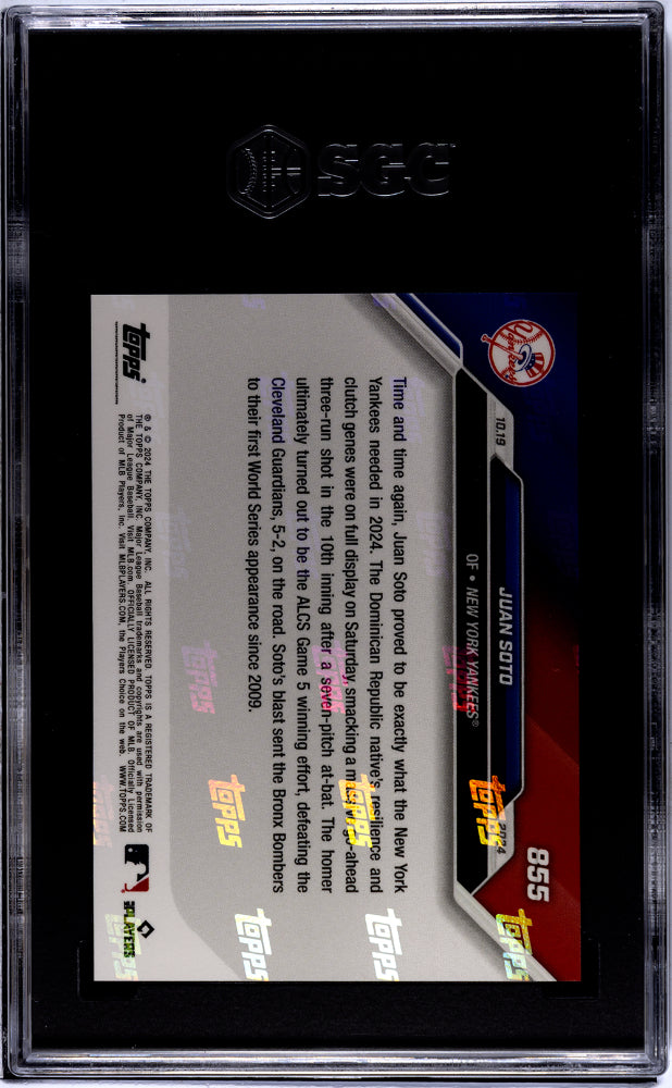 2024 Topps Now Juan Soto #855 SGC 10
