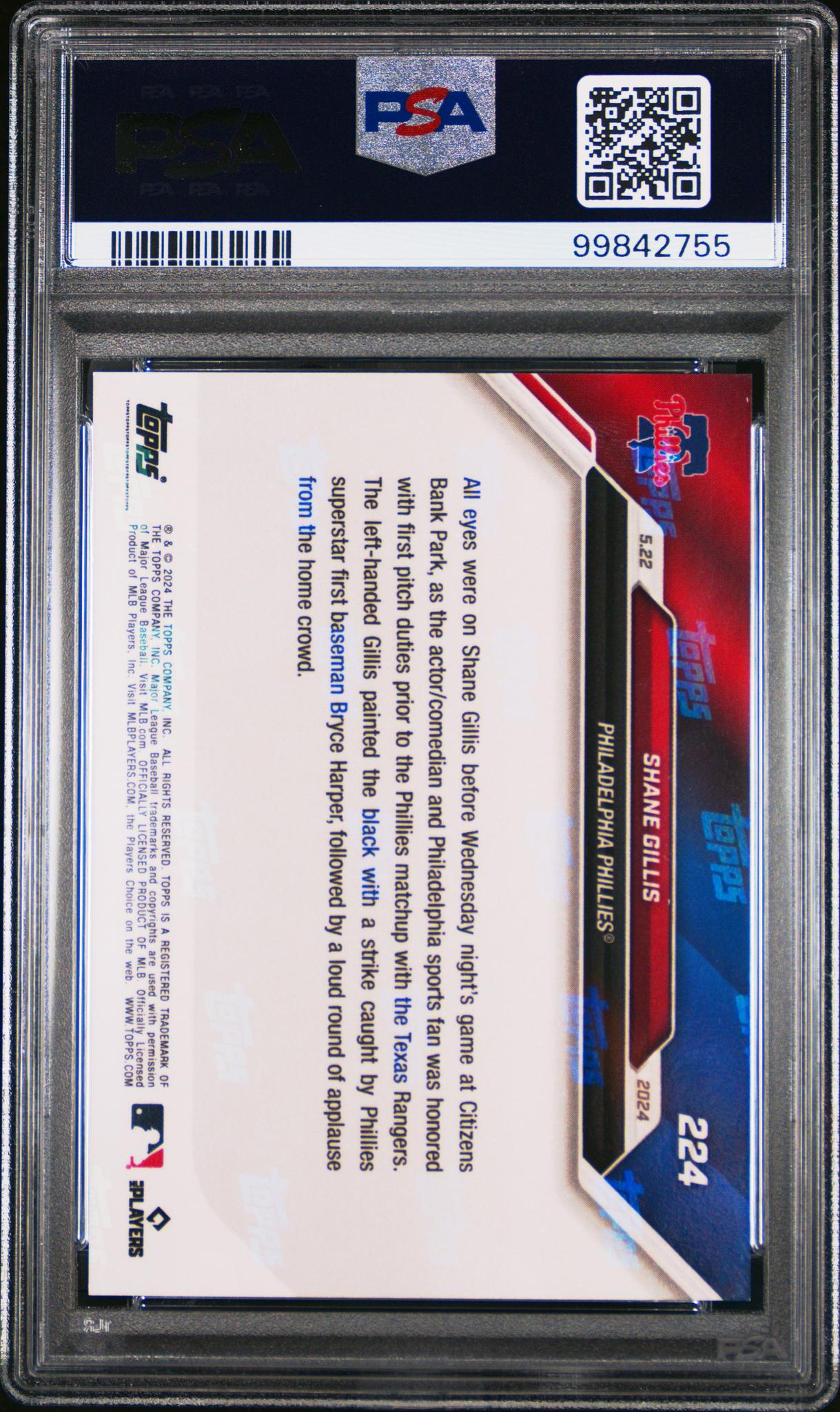 2024 Topps Now Shane Gillis #224 PSA 10