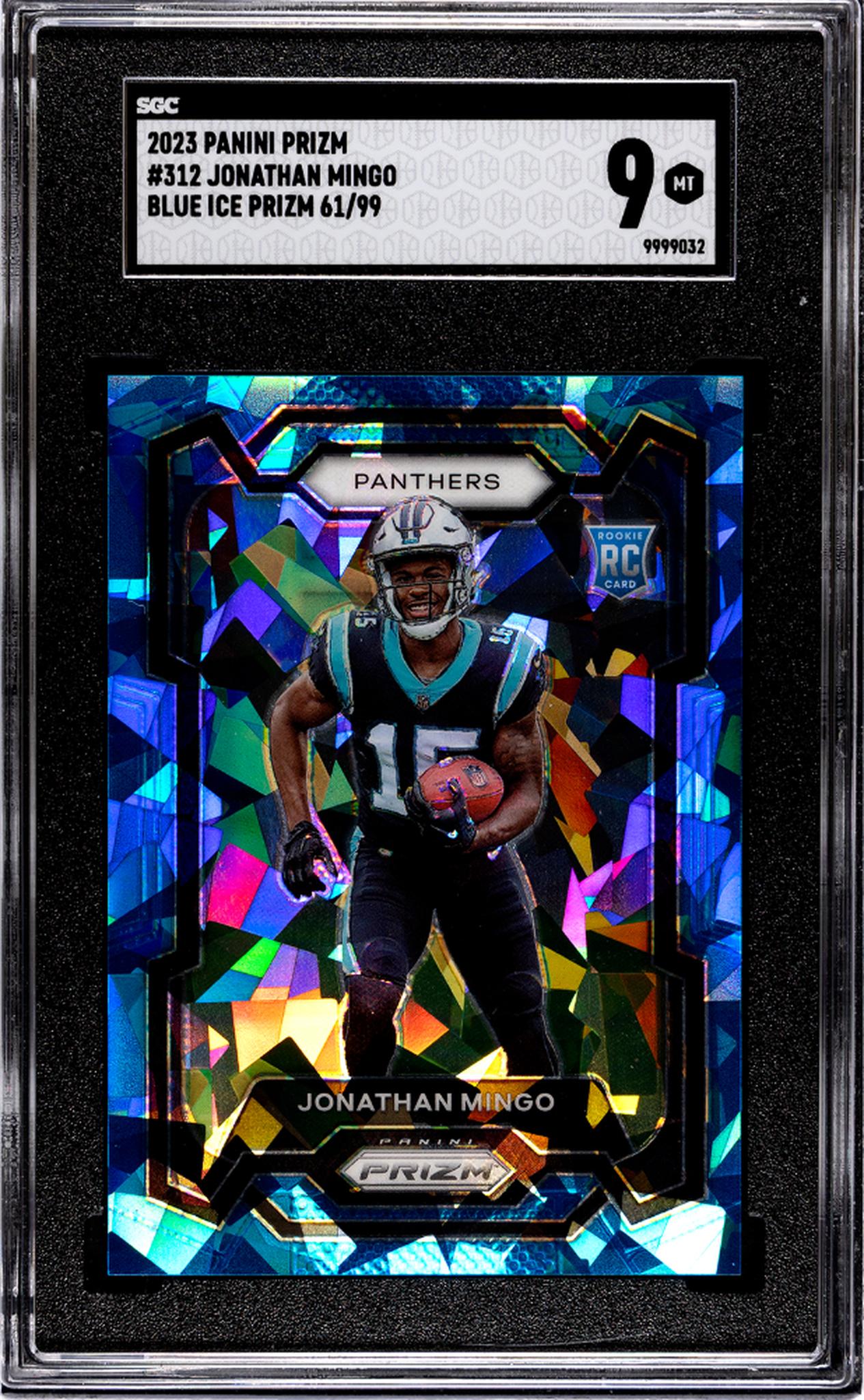 2023 Panini Prizm #312 Jonathan Mingo Blue Rookie /99  SGC 9