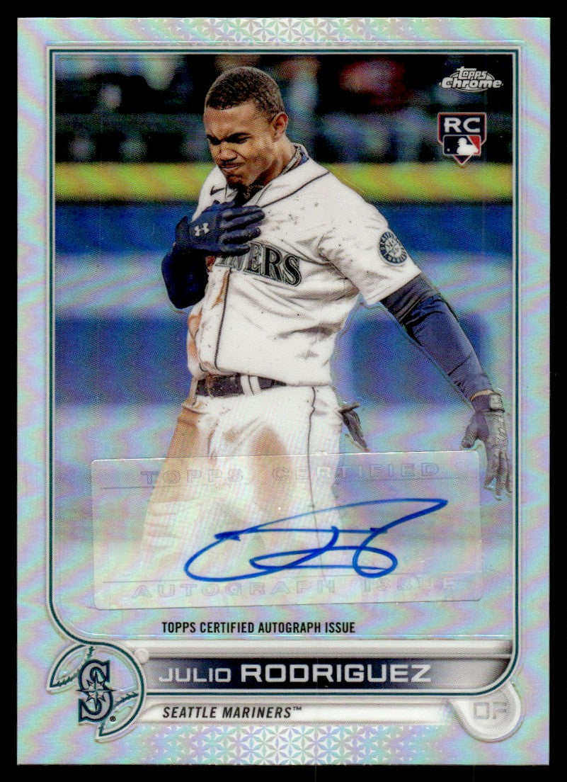 2022 Topps Chrome #AC-JRO Julio Rodriguez Rookie Refractor RC Auto