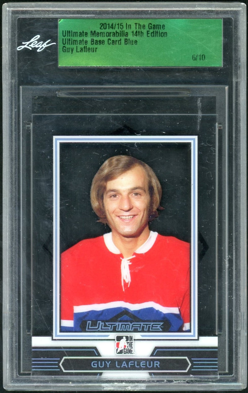 2014 Leaf In The Game Guy Lafleur Ultimate Base Card Blue /10  Leaf