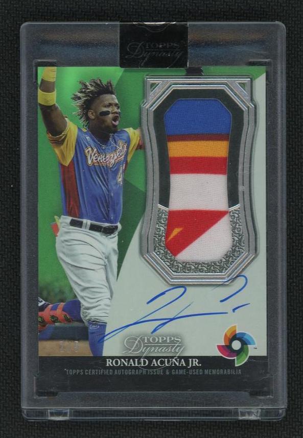 2023 Topps Dynasty #DWBC-RAJ Ronald Acuna Jr. WBC Patch Auto /5