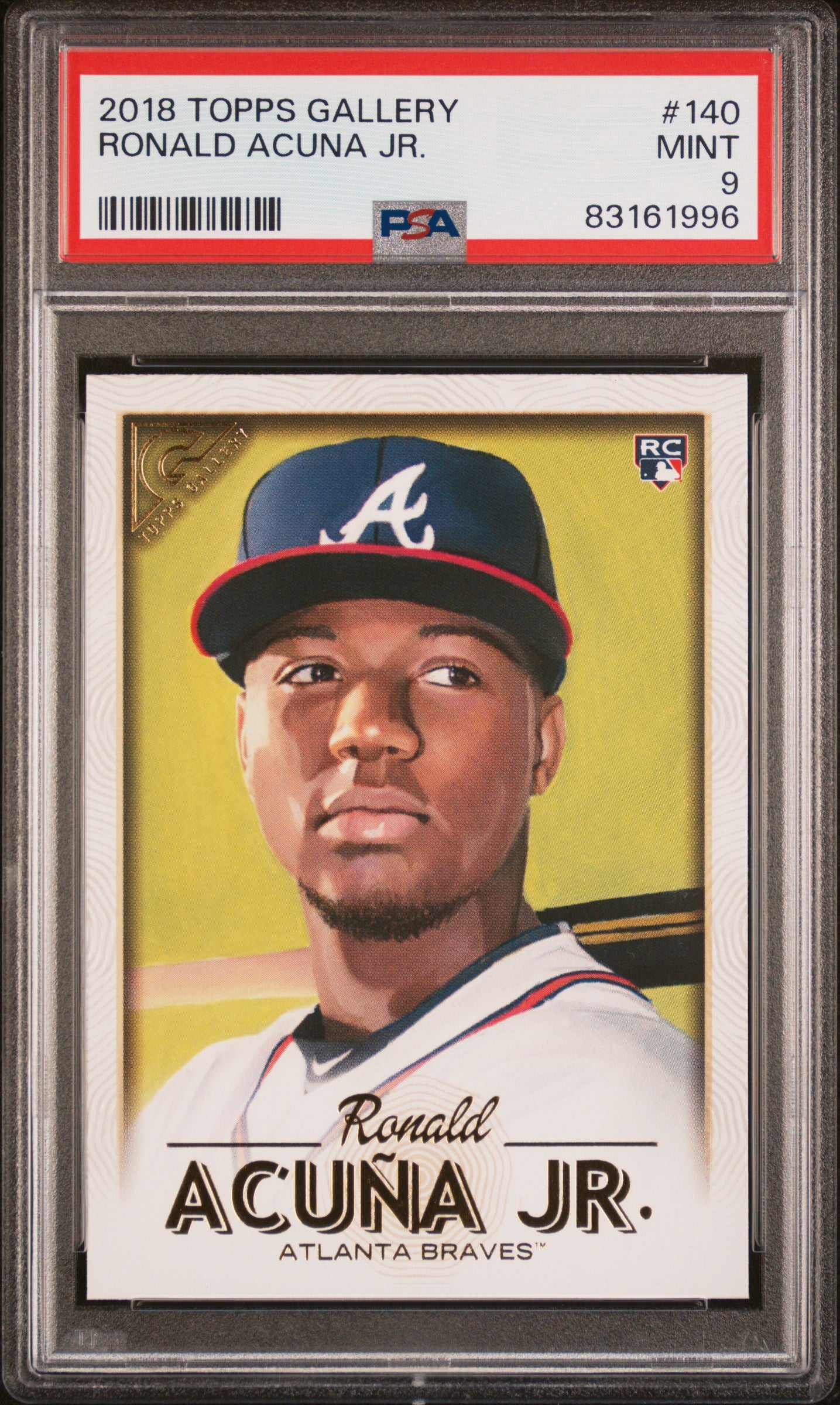 2018 Topps Gallery Ronald Acuna Jr. #140 Rookie RC PSA 9