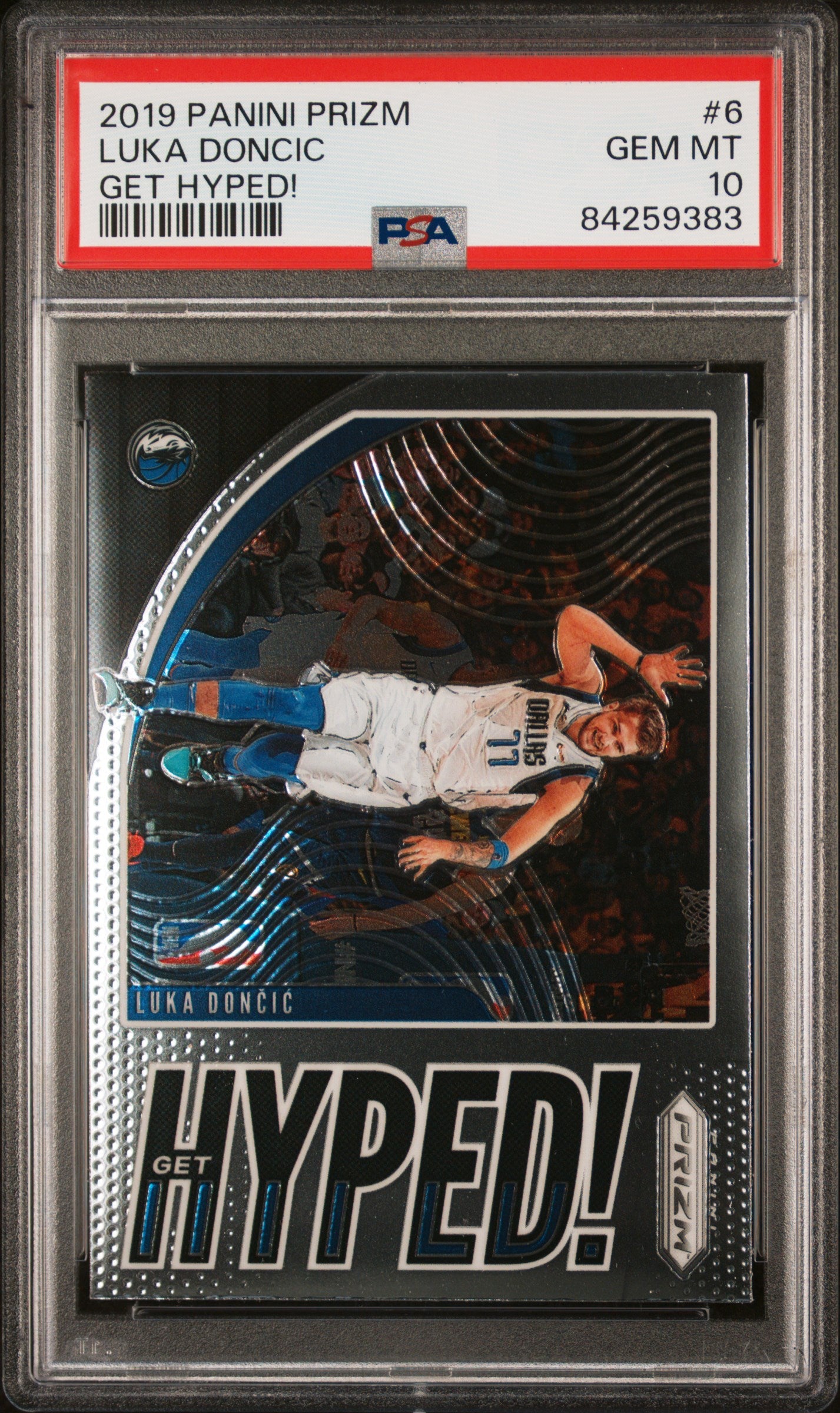 2019 Panini Prizm Get Hyped! #6 Luka Doncic PSA 10