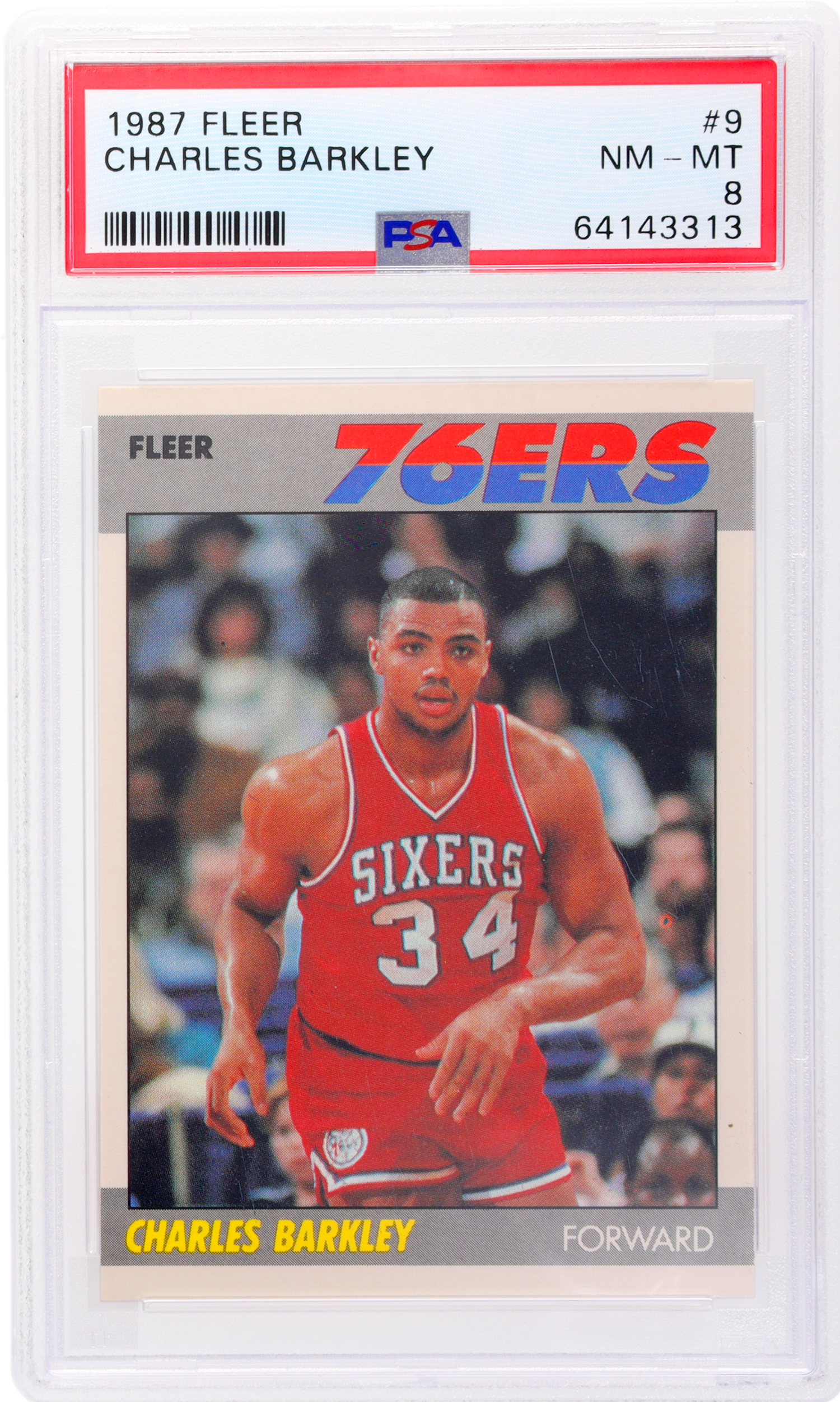 1987 Fleer #9 Charles Barkley PSA 8