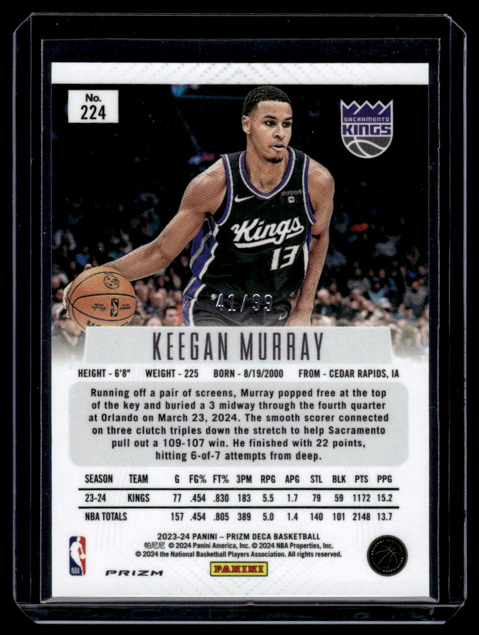 2023 Panini Prizm #224 Keegan Murray /99