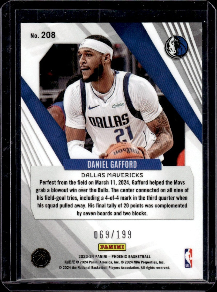 2023 Panini Phoenix #208 Daniel Gafford /199 Dallas Mavericks