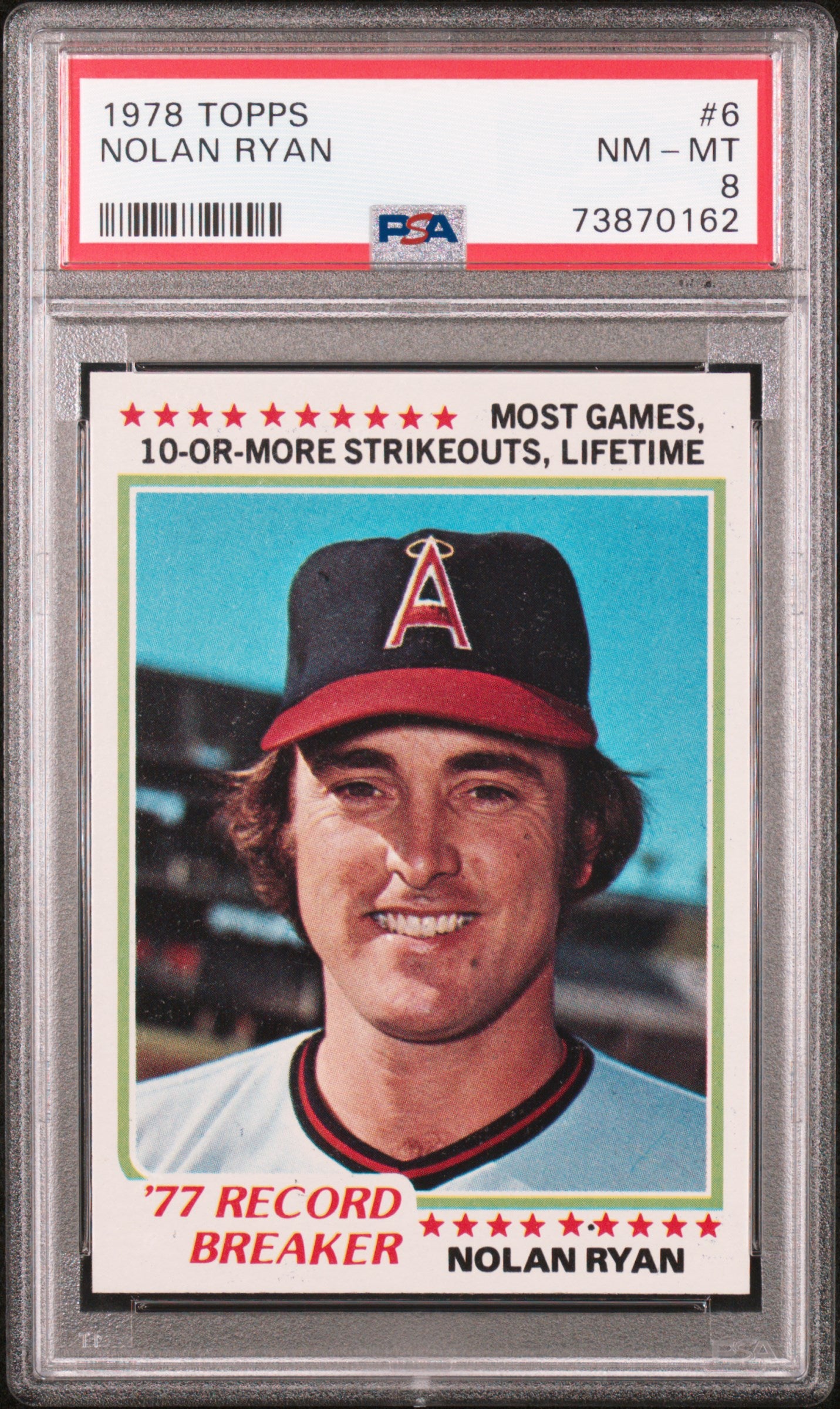 1978 Topps Nolan Ryan #6 PSA 8