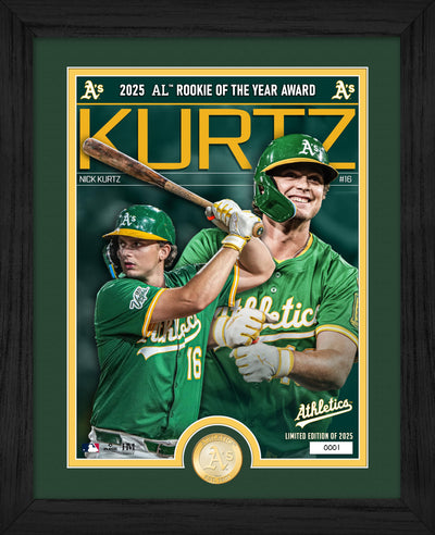 Highland Mint Nick Kurtz 2025 AL Rookie of the Year Bronze Coin Photo Mint - Limited Edition /2,025