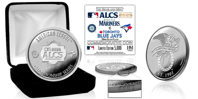 Highland Mint 2025 ALCS Mariners vs Blue Jays Silver Coin - Limited Edition /5000