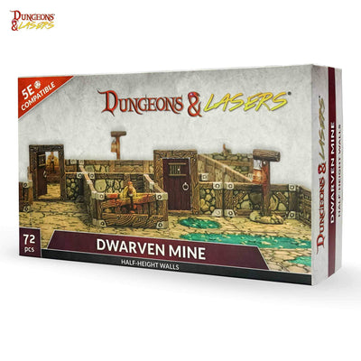 Archon Studio Dungeons & Lasers Dwarven Mine Half-Height Walls