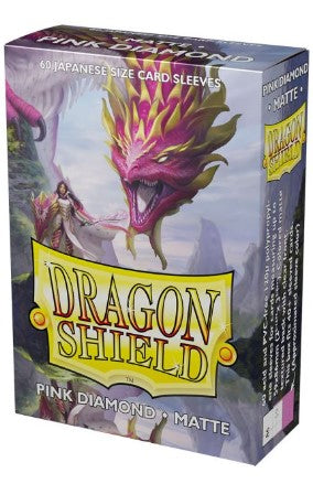 Dragon Shield Japanese Matte Pink Diamond Sleeves 60ct