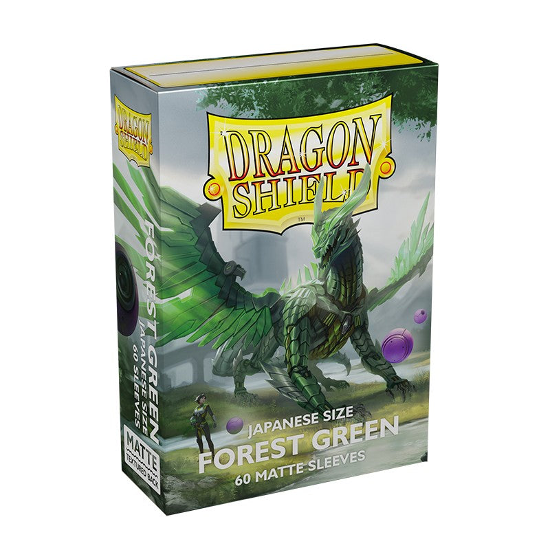 Dragon Shield Sleeves: Japanese Matte - Forest Green 60CT