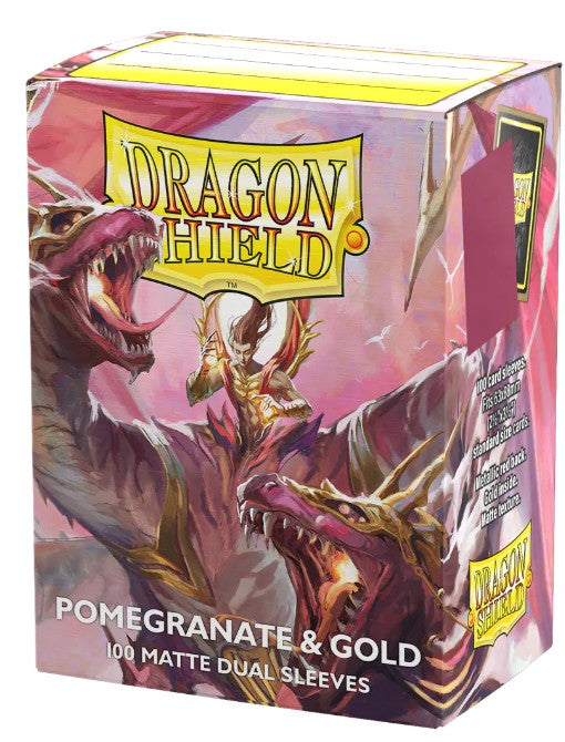 Dragon Shield Standard Matte Dual Sleeves Pomegranate & Gold 100ct