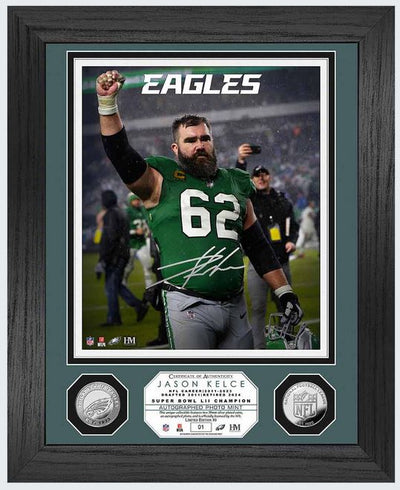 Highland Mint Jason Kelce Eagles Final Season/Retirement Silver Coin Photo Mint - Limited Edition /99