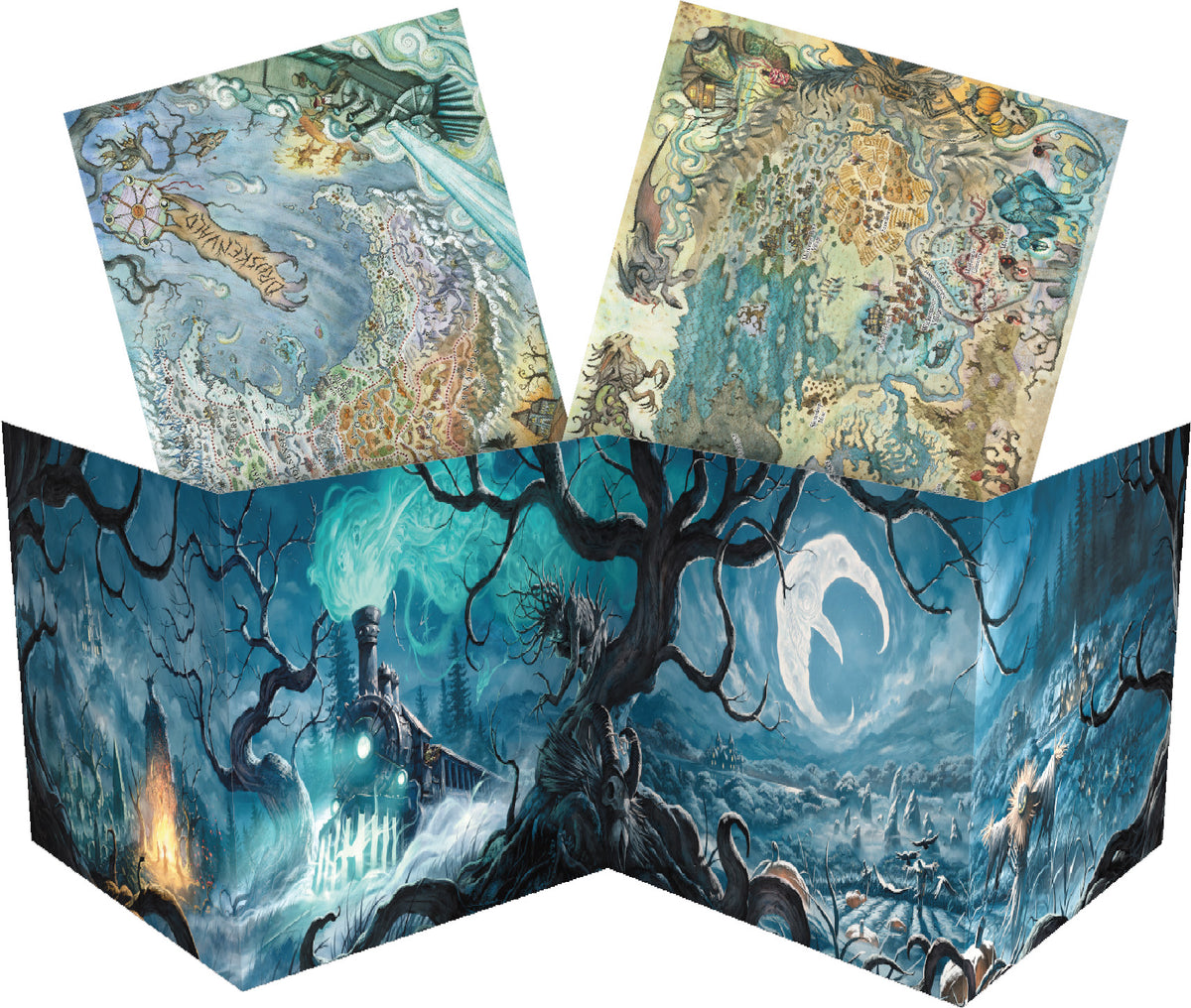 The Crooked Moon: Wickermoon GM Screen & Maps