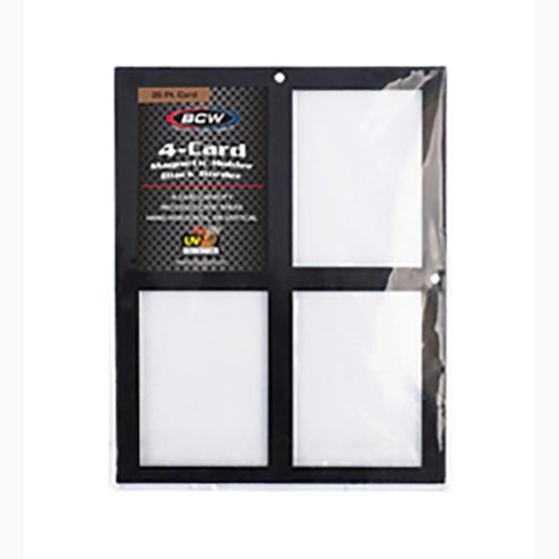 BCW Magnetic 4-Card Holder (35 PT) - Black Border