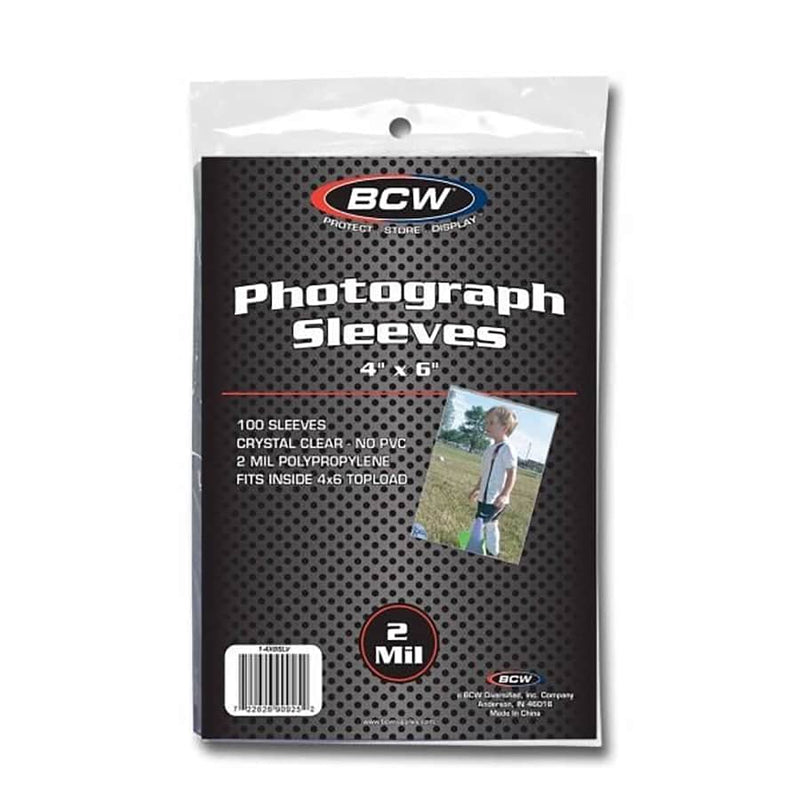 BCW 4x6 Photo Sleeves (100 Count) - Acid-Free Polypropylene