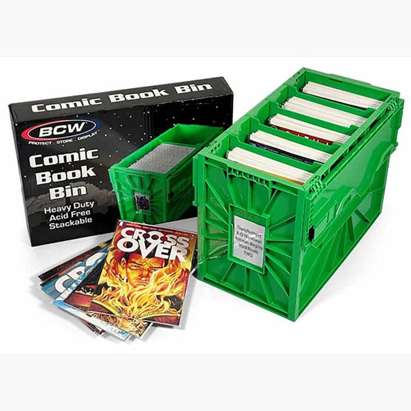 BCW Supplies Short Comic Bin - Green Plastic