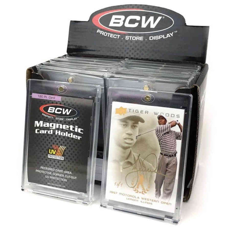BCW Supplies 180pt Magnetic UV Card Holder - Gold Magnet