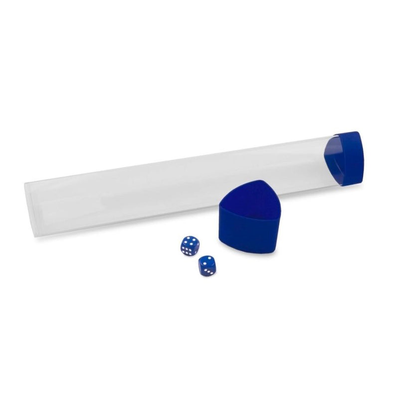 BCW Clear Playmat Tube with Dice Cap - Blue