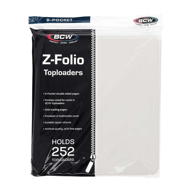 BCW Z-Folio LX 4-Pocket Toploader Album - White (160 Toploaders)