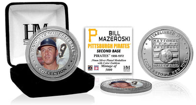 Highland Mint Bill Mazeroski Baseball Hall of Fame Silver Coin - Limited Edition /5,000
