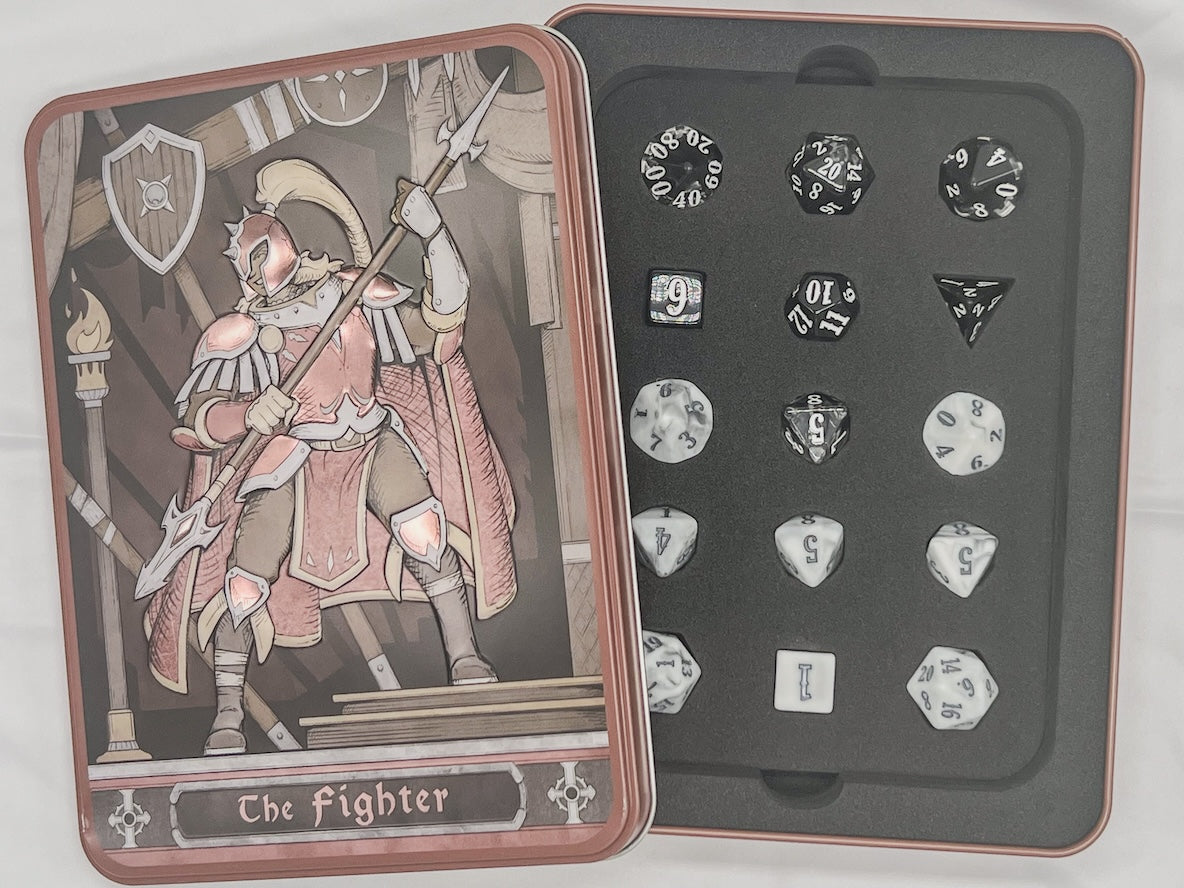 Beadle & Grimm's: Epic Resin - Fighter Polyhedral Dice Set