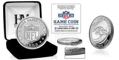 Highland Mint Baltimore Ravens 2026 Silver Plated Game Flip Coin - Limited Edition /5,000