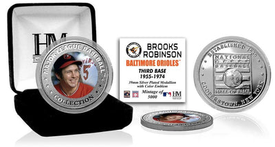Highland Mint Brooks Robinson Baseball Hall of Fame Silver Color Coin - Limited Edition /5,000