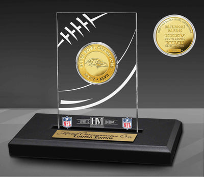 Highland Mint Baltimore Ravens 2-Time Super Bowl Champions Etched Acrylic - Limited Edition /5,000
