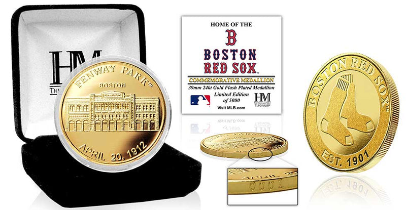 Highland Mint Boston Red Sox Fenway Park Stadium 24kt Gold Coin - Limited Edition /5,000
