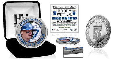 Highland Mint Bobby Witt Jr. Kansas City Royals Silver Color Coin - Limited Edition /5,000