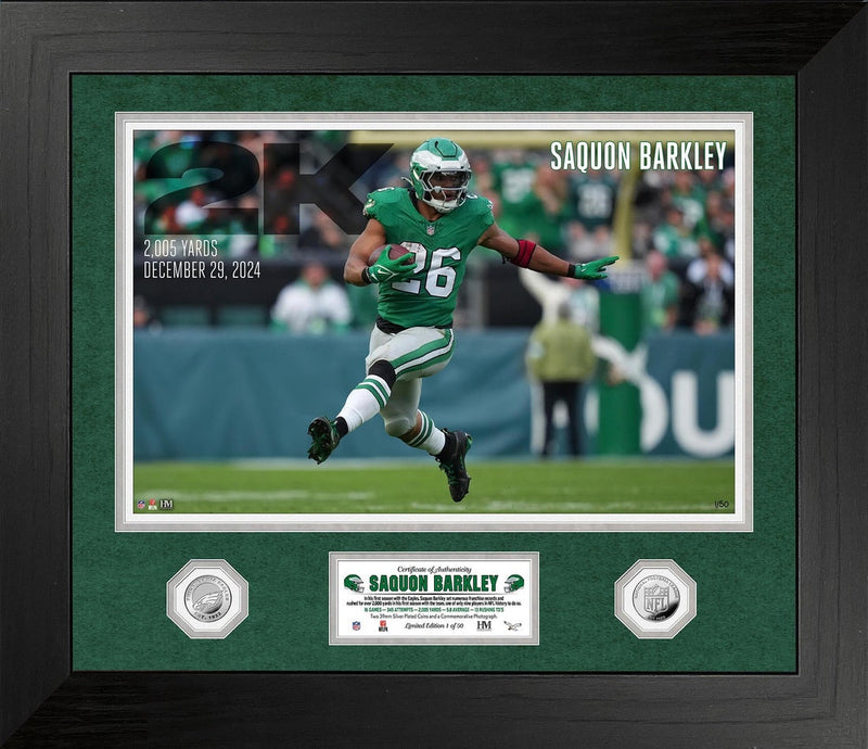Highland Mint Saquon Barkley 2005 Yard Season Silver Coin Photo Mint - Limited Edition /50