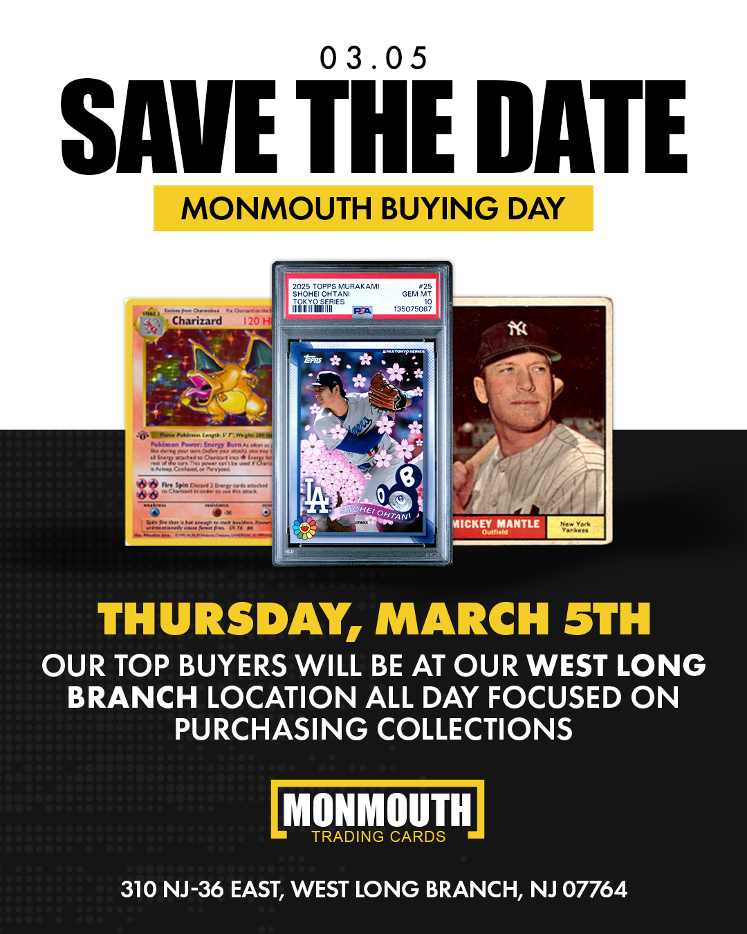 Monmouth Buying Day - 3/5 West Long Branch Buying Event