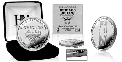 Highland Mint Chicago Bulls 6-Time Championships Silver Coin - Limited Edition /5,000