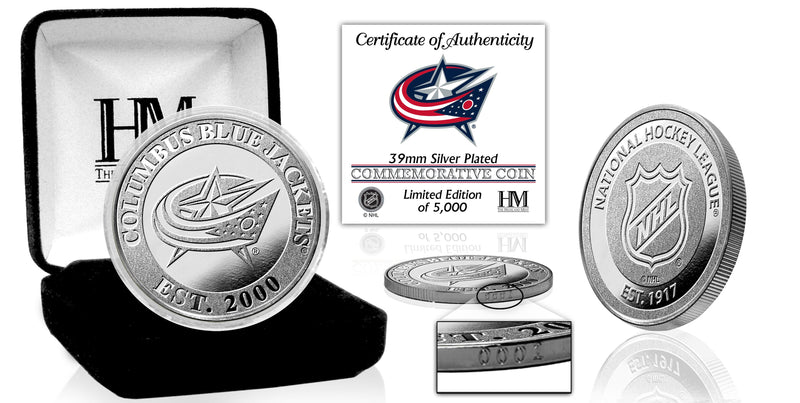 Highland Mint Columbus Blue Jackets Silver Coin - Limited Edition /5,000