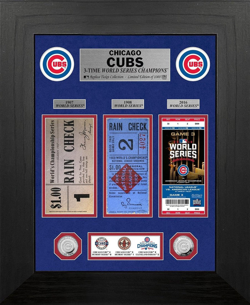 Highland Mint Chicago Cubs World Series Silver Coin & Ticket Collection - Limited Edition /1000