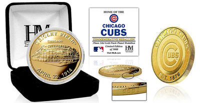 Highland Mint Chicago Cubs Wrigley Field Stadium 24kt Gold Coin - Limited Edition /5,000