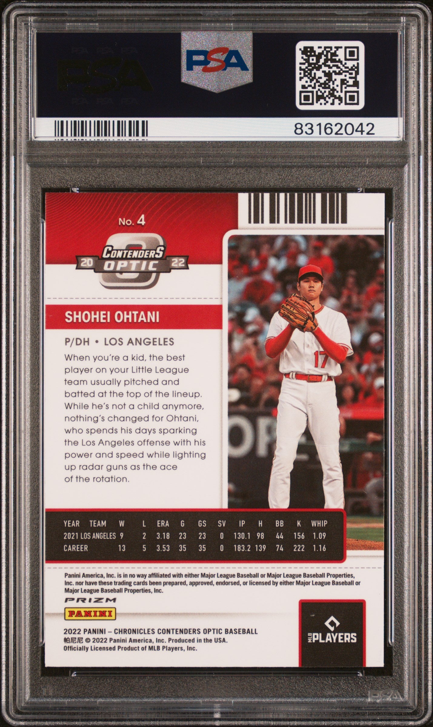 2022 Panini Contenders Optic Building Blocks Shohei Ohtani PSA 10