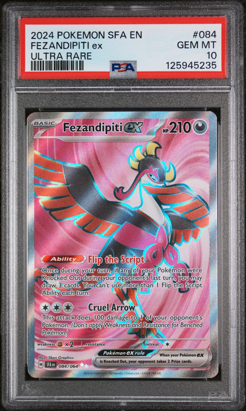 2024 Pokemon Shrouded Fable Ultra Rare Holo Fezandipiti Ex #84 PSA 10