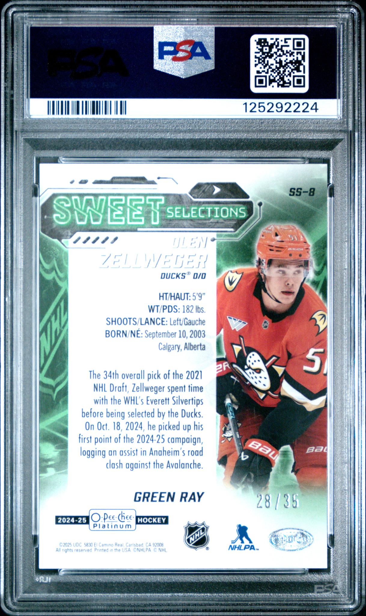 2024 Upper Deck O-Pee-Chee Platinum Sweet Selections Green Ray