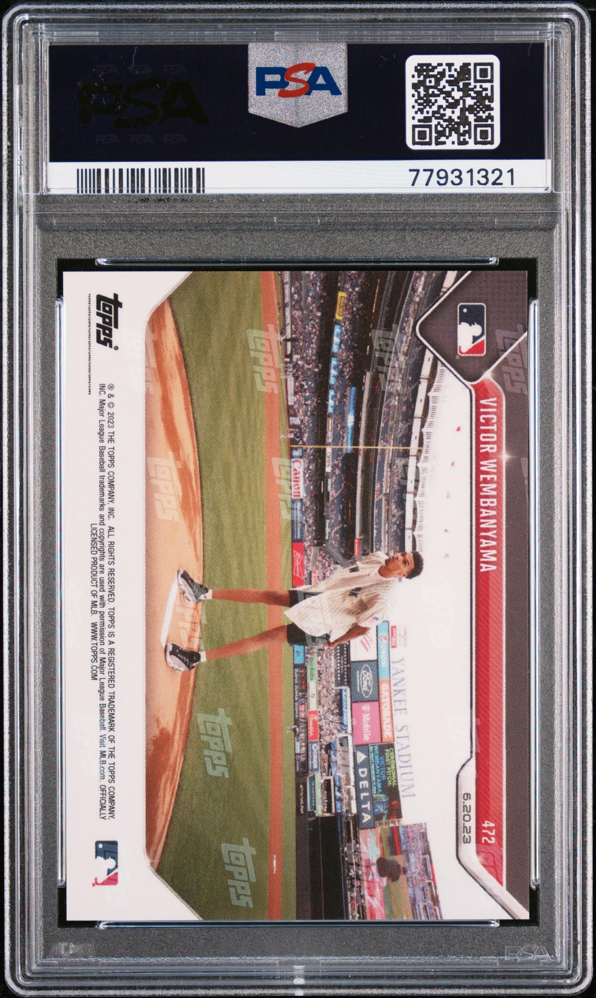 2023 Topps Now Victor Wembanyama #472 /48654 PSA 10