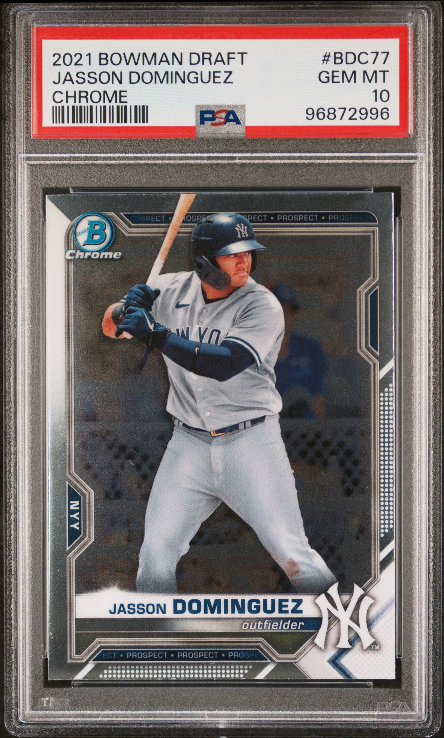 2021 Bowman Chrome Draft Jasson Dominguez #BDC77 PSA 10