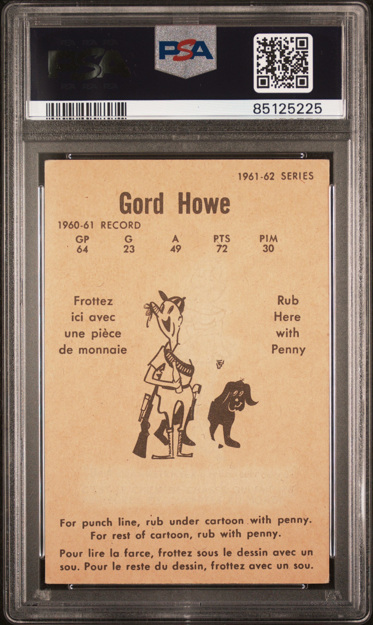 1961 Parkhurst Gordie Howe #20 PSA 2.5