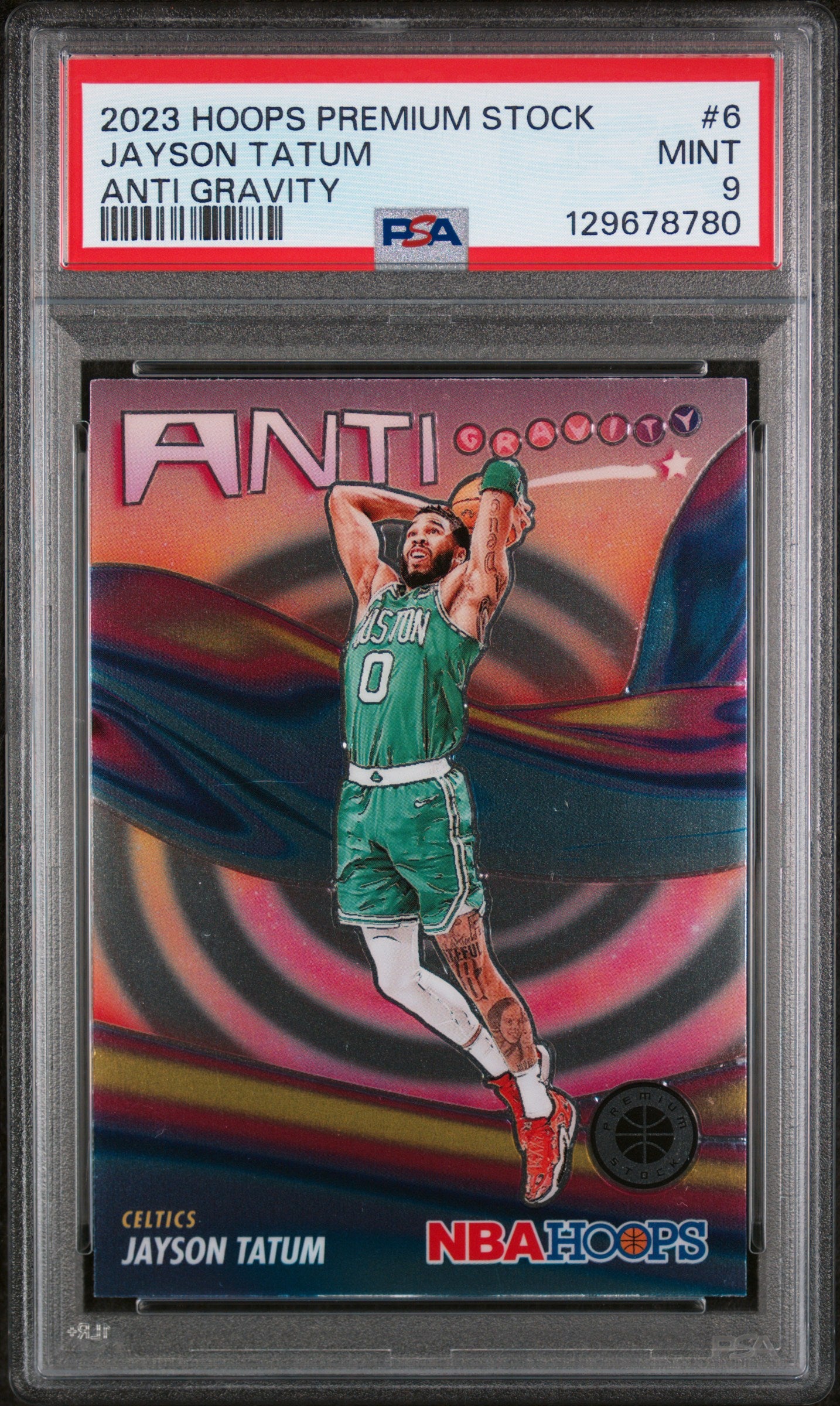 2023 Panini Hoops Premium Stock Anti Gravity Jayson Tatum #6 PSA 9