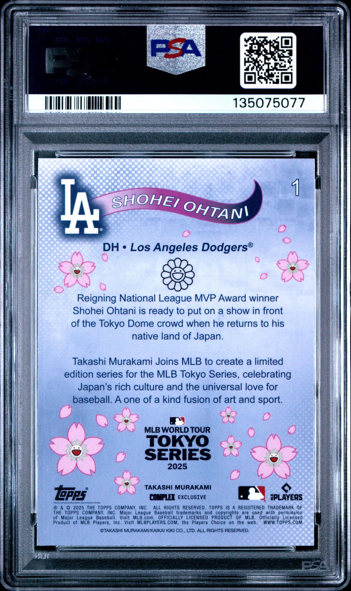 2025 Topps X Takashi Murakami Tokyo Series Shohei Ohtani #1 PSA 10