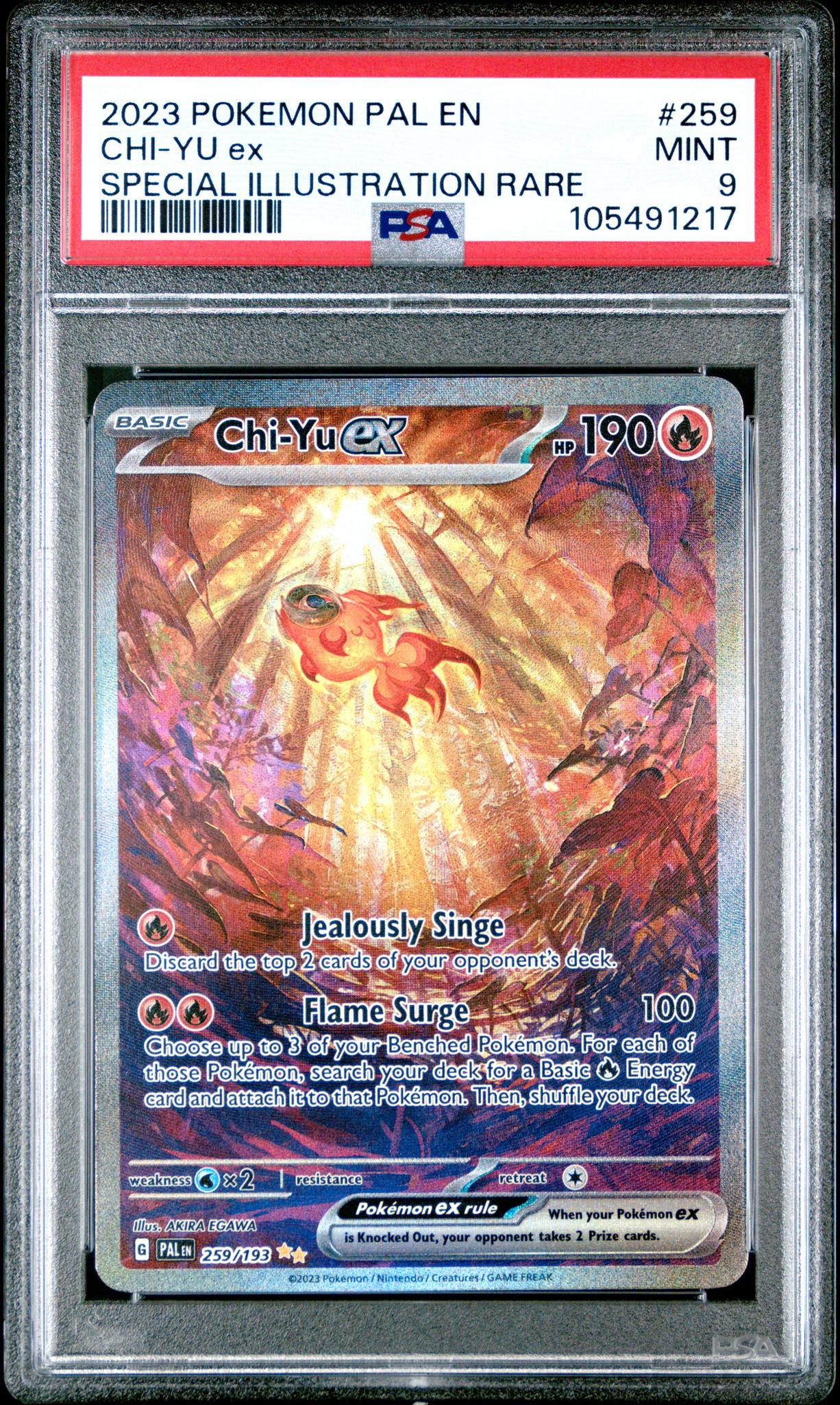 2023 Pokemon Scarlet and Violet Paldea Evolved Special Illustration Rare Chi-Yu Ex #259 PSA 9