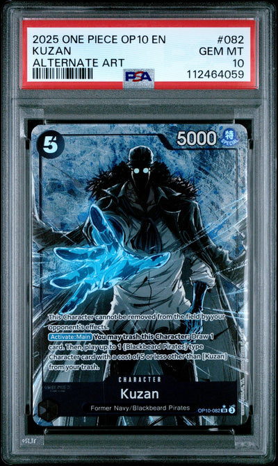 2025 One Piece Kuzan #082 Alternate Art PSA 10