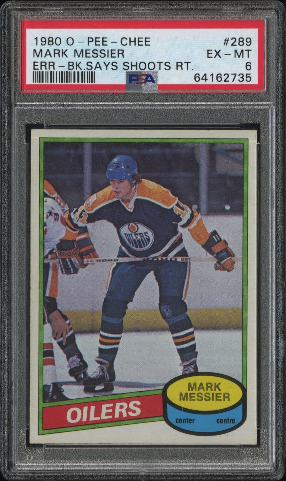 1980 O-Pee-Chee Mark Messier #289 PSA 6